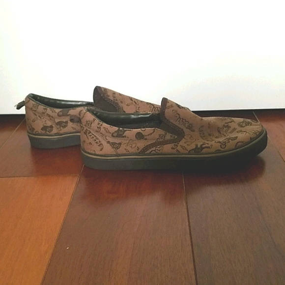 NWOT Old Navy Brown patterned slip-on sneakers 5 - Picture 2 of 7